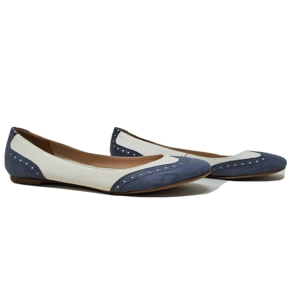 Modern Fiction Italian Leather Wingtip Flats - Picture 1 of 8